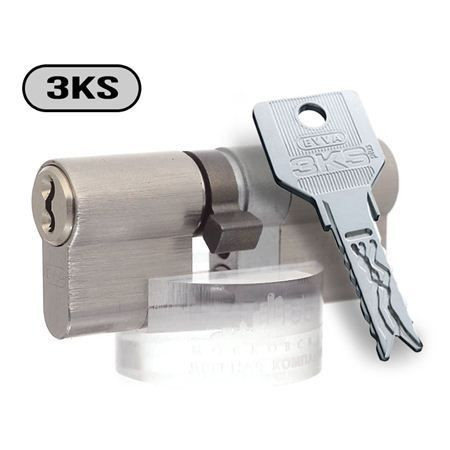 Цилиндр Evva 3KS 102 мм 51x51 ключ-ключ (никель)